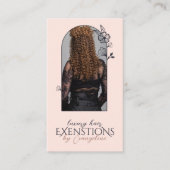 Modern Hair Extensions Floral Rose Arch Photo  名刺 (正面)