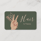 Modern Hair Salon Stylish Hair Stylist Hairdresser 名刺 (正面)