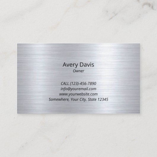 Modern Hair Stylist Black Scissor Barber Pole 名刺 (裏面)