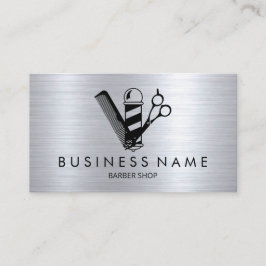Modern Hair Stylist Black Scissor Barber Pole 名刺