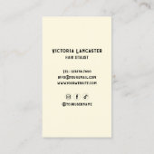 Modern Hair Stylist Gold Scissor 名刺 (裏面)