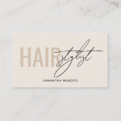 Modern hair stylist QR Code cream 名刺 (正面)