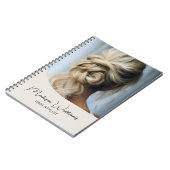 Modern Hair Stylist Salon Custom Photo Script ノートブック (左側)