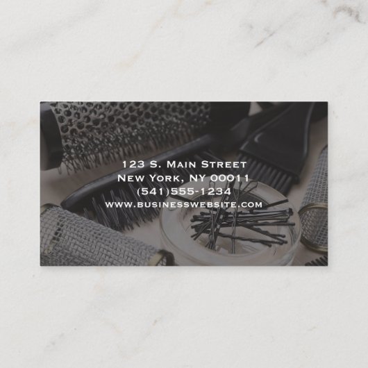 Modern Hair stylist Salon Tools Beauty 名刺 (裏面)