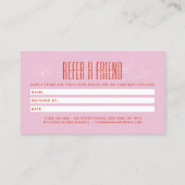 Modern hair stylist script typography customer  紹介カード (裏面)