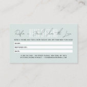 Modern hair stylist script typography customer 紹介カード (裏面)