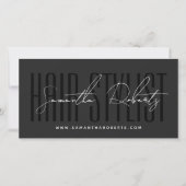 Modern hair stylist script typography gift card (正面)
