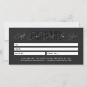 Modern hair stylist script typography gift card (裏面)