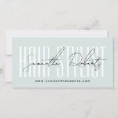 Modern hair stylist script typography gift card (正面)