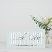 Modern hair stylist script typography gift card (スタンド正面)