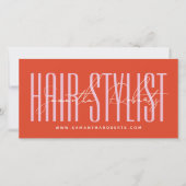 Modern hair stylist script typography gift card (正面)