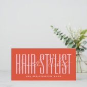 Modern hair stylist script typography gift card (スタンド正面)