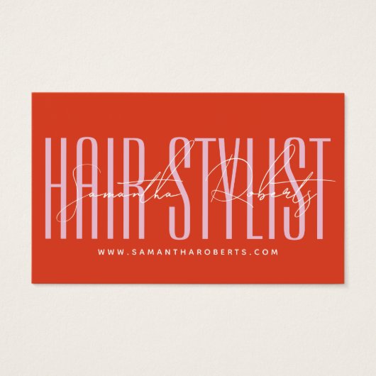 Modern hair stylist script typography gift card (正面)