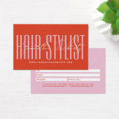 Modern hair stylist script typography gift card (デスク)