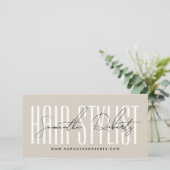 Modern hair stylist script typography gift card (スタンド正面)