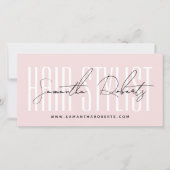 Modern hair stylist script typography gift card (正面)