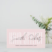 Modern hair stylist script typography gift card (スタンド正面)