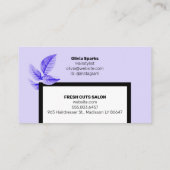 Modern Hairdresser Elegant Floral Hair Stylist 名刺 (裏面)