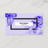 Modern Hairdresser Elegant Floral Hair Stylist 名刺 (正面)