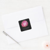 Modern Hairdresser Stylist Scissors Comb Pink Chic スクエアシール (封筒)