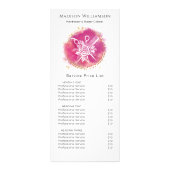 Modern Hairdresser Stylist Scissors Comb Pink Chic ラックカード (正面)