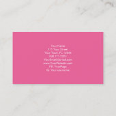 Modern Hairdresser Stylist Scissors Comb Pink Chic 名刺 (裏面)