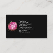 Modern Hairdresser Stylist Scissors Comb Pink Chic 名刺 (裏面)