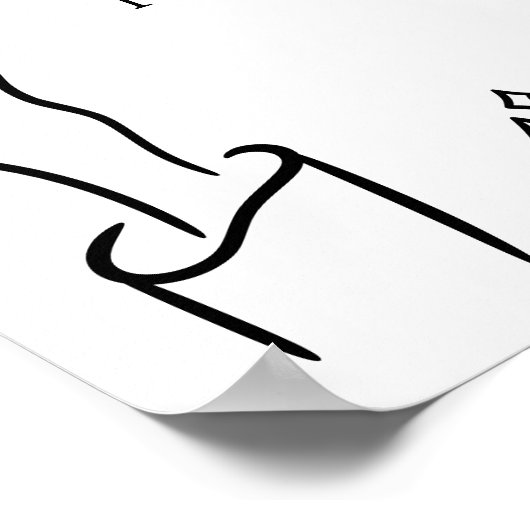 Modern Hand Drawn Bow Graduation Party Welcome ポスター (角)