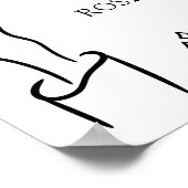 Modern Hand Drawn Bow Graduation Party Welcome ポスター (角)