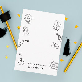  Modern Hand Drawn Chic Graduate Enclosure Card エンクロージャーカード
