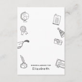 Modern Hand Drawn Chic Graduate Enclosure Card エンクロージャーカード (正面)