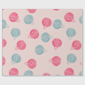 Modern Hand-Drawn Christmas Ornaments Pattern  ラッピングペーパー (フラット)