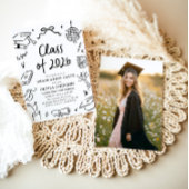 Modern Hand Drawn Class of 2026 Graduation Party 招待状