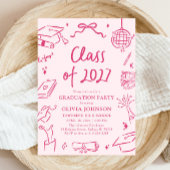 Modern Hand Drawn Class of 2027 Graduation Party 招待状