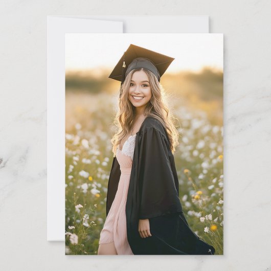 Modern Hand Drawn Class of 2028 Graduation Party 招待状 (裏面)