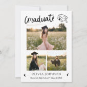 Modern Hand Drawn Class of 2029 Graduation Party 招待状 (裏面)