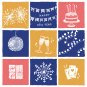 Modern Hand-Drawn Colorful New Year Elements 2026 トートバッグ