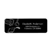 Modern Hand Drawn Graduation Invitation Return  ラベル (正面)