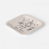 Modern Hand Drawn New Year's Eve Party  ペーパープレート (傾斜あり)