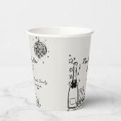 Modern Hand Drawn New Year's Eve Party  紙コップ (左)