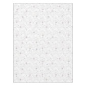 Modern Hand-drawn Taupe Periwinkle Flower テーブルクロス (正面)