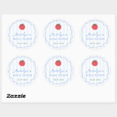 Modern Hand-Drawn Tomato Bridal Shower Favor ラウンドシール (シート)