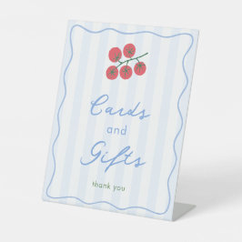Modern Hand-Drawn Tomato Vine Cards And Gifts 台座サイン