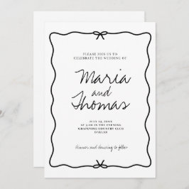 Modern Hand Drawn Wedding Invitation セーブザデート