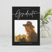 Modern Hand Lettered Graduation Announcement Card  招待状 (スタンド正面)