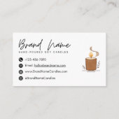 Modern Hand-Poured Soy Candle Business Card 名刺 (裏面)