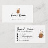 Modern Hand-Poured Soy Candle Business Card 名刺 (正面/裏面)