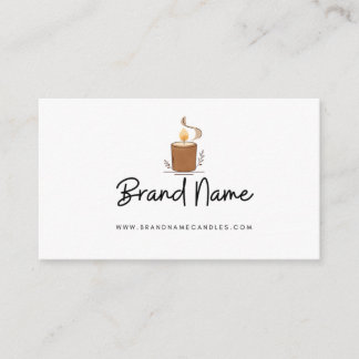 Modern Hand-Poured Soy Candle Business Card 名刺