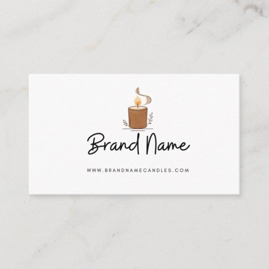 Modern Hand-Poured Soy Candle Business Card 名刺 (正面)