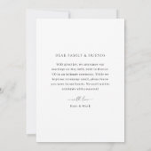 Modern Hand Script Just Married Photo Wedding 案内状 (裏面)